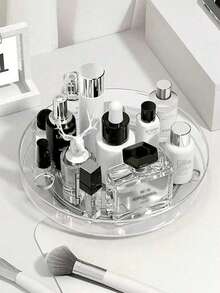 360° Rotating 1/2/3-Tier Slouchy Susan Organizer - Clear Plastic Cosmetic & Skincare Storage, Perfect For Bathroom Vanity, Kitchen Cabinet, And Dresser Decor,Desktop Storage And Organization, Beauty Display Rack, Bathroom Accessories, Transparent Makeup Organizer, Home Decoration, Room Decoration, Multi-Purpose Storage Rack