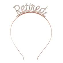 1 pezzo Nuovo fascia per capelli elegante con strass per pensionamento, accessorio per capelli per festa di pensionamento delle donne