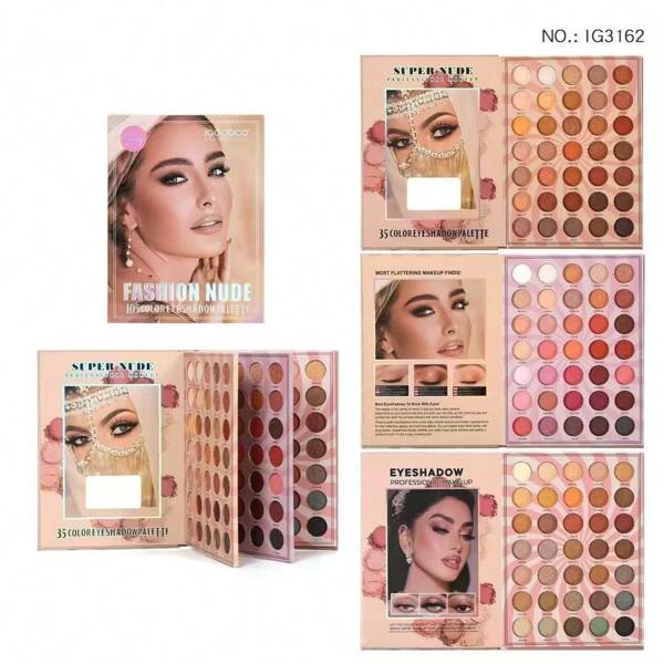 105 Color Pearl & Matte Multi-Color Eyeshadow Palette, Makeup With Beauty Pattern