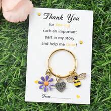 1 buc breloc cu tematică de albine, carte de mulțumire pentru profesori, perfectă pentru ziua de naștere, nuntă, Ziua Profesorului și cadouri de absolvire, cu jeton de îmbrățișare și design de albină, accesorii auto pentru înapoi la școală, farmec geantă, rucsac pentru școală, drăguț gotic Y2k - Multicolor - Vizualizare 9