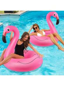 1 pezzo Fenicottero gonfiabile a forma di galleggiante per piscina, grande galleggiante gonfiabile per piscina, sedia a sdraio per acqua, accessori per intrattenimento in piscina, adatto per feste in piscina e sulla spiaggia, decorazione per feste estive in spiaggia, raduni in piscina, forniture per piscine, anelli da nuoto, divertimento e relax per adulti in vacanza, adatto per piscine estive, feste in spiaggia e forniture per feste hawaiane