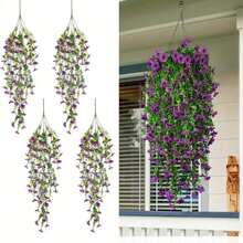 2 Bunches UV Resistant Artificial Decorative Flowers, Realistic Fake Plants For Home Decor, Corridor, Garden, Yard, Dining Table, Living Room, Wedding Party, Simulation Vine Flowers, Hanging Artificial Vine Plants, Fake Flowers, Wedding Party Decor, Valentine's Day,Fall Decor,Autumn Halloween Decor Room Decor