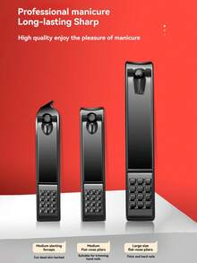 NEFOUME 8/15/24件不锈钢指甲钳套装，高精度美甲套装，含指甲钳、指甲锉、时尚收纳盒 - 彩色 - 查看 5