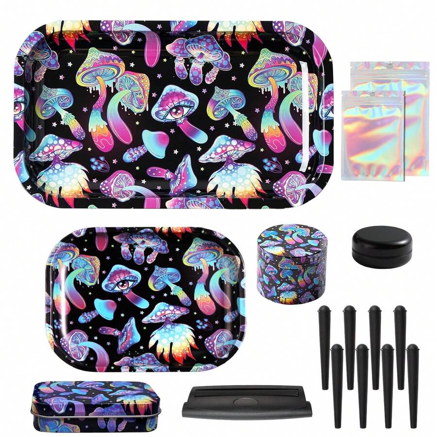 20 Pack Jellyfish Rolling Tray Metal Crusher Rolling Machine Tube Stash Box Combo - Jellyfish - View 1