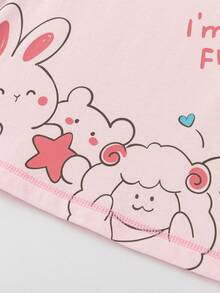 Balabala 婴儿打底衫 女婴T恤 男女童短袖上衣 2025夏季宽松时尚 - 白紅色 - 查看 8