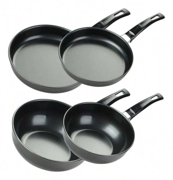 4 Pcs Sartenes De Hierro Fundido Skillet Set De Sartenes 4 Sartenes Hierro Fundido Sartén Antiadherente 16/18 Cm Contiene 4 macetas de 16/18 cm