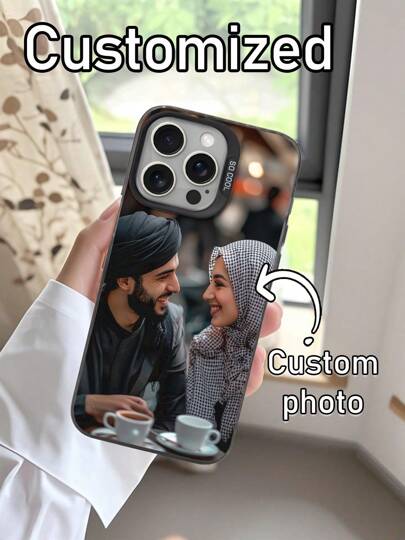 1pc Personalized Photo & Signature Shockproof Black Phone Case For S25 Ultra/S25 Plus/S25, S24 Ultra, 11/11 Pro/11 Pro Max/12/12 Pro/12 Mini/12 Pro Max/13/13 Pro/13 Pro Max/13 Mini/14/14 Plus/14 Pro/14 Pro Max/15/15 Plus/15 Pro/15 Pro Max/16/16 Plus/16 Pro/16 Pro Max 16e, Redmi, And Other Android Phones