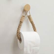 1/2件绳木编织纸巾盒/毛巾架/卫生纸卷架，创意浴室收纳盒，优雅实用的浴室配件 - 彩色 - 查看 3