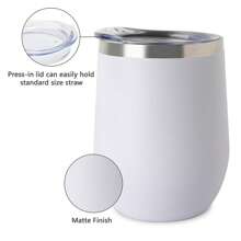 1pc 350ML 12oz Coffee Mug Thermal Cup Tumbler With Lid Stainless Steel Vacuum Insulated Double Wall Black Back To School