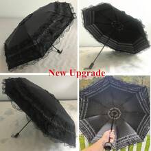 Vintage Lace Parasol Gothic Lolita Umbrella UV Sun Protection Witch Cosplay Photoshoot Props Party Decoration