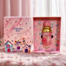 Marshmallow Blush EDP 3.4fl.Oz - Gourmand Marshmallow & Strawberry Perfume For Women, Long-Lasting Sweet Scent With Honey & Fruity Notes, Elegant Pink Glass Bottle With Golden Accents, Middle East Collection - vui tươi - Xem 3