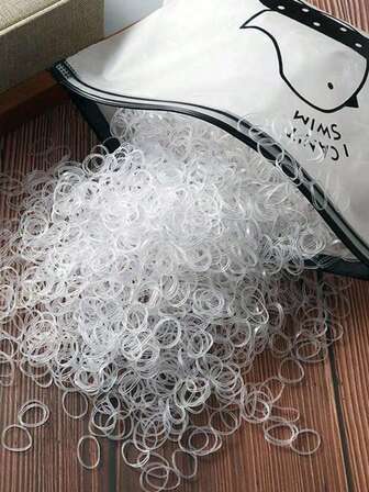 1000pcs/Pack Disposable Elastic Hair Ties, Suitable For Hairstyles, Hair Decorations, Casual Daily Life, All Seasons Hair Ties Ponytail Holders Hair Elastics Hair Rubber Bands Scrunchies Hair Rope Elastic Hair Tie, Hair Bobbles Hairbands