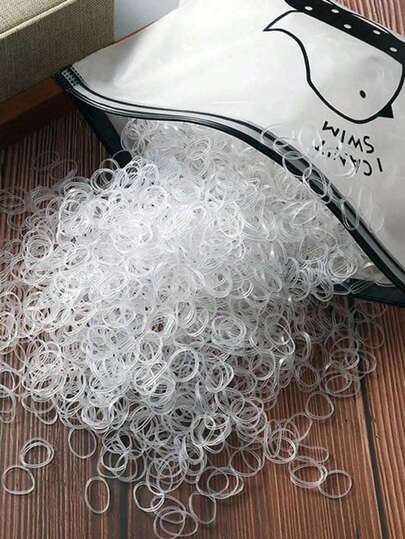 1000pcs/Pack Disposable Elastic Hair Ties, Suitable For Hairstyles, Hair Decorations, Casual Daily Life, All Seasons Hair Ties Ponytail Holders Hair Elastics Hair Rubber Bands Scrunchies Hair Rope Elastic Hair Tie, Hair Bobbles Hairbands Head Accessories