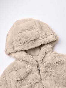 Chaqueta con capucha de piel sintética con bolsillos para mujer Risissida - La elección perfecta para otoño/invierno - Beis - Ver 8