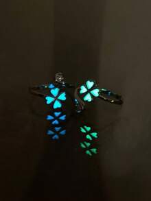 2pcs/Set Unisex Retro Luminous Tree Branch Design Rings, Assorted Colors