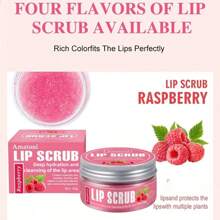Raspberry Lip Scrub 30g Exfoliate Dead Skin, Brighten Lip Color, 24 Hour Deep Moisturizing, Nourishing Lip Skin.