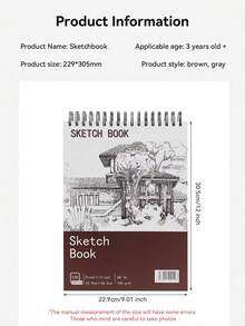 1 pieza Cuaderno de dibujo A3/A4/A5 con 60 o 100 páginas, papel de 100 g/m², resistente a la tinta y difícil de romper, papel de alta calidad para dibujar dentro y fuera, ideal para estudiantes, aprendizaje artístico y de pintura, un regalo imprescindible para amigos y estudiantes durante la temporada escolar, de vuelta al cole, útiles escolares - Multicolor - Ver 10