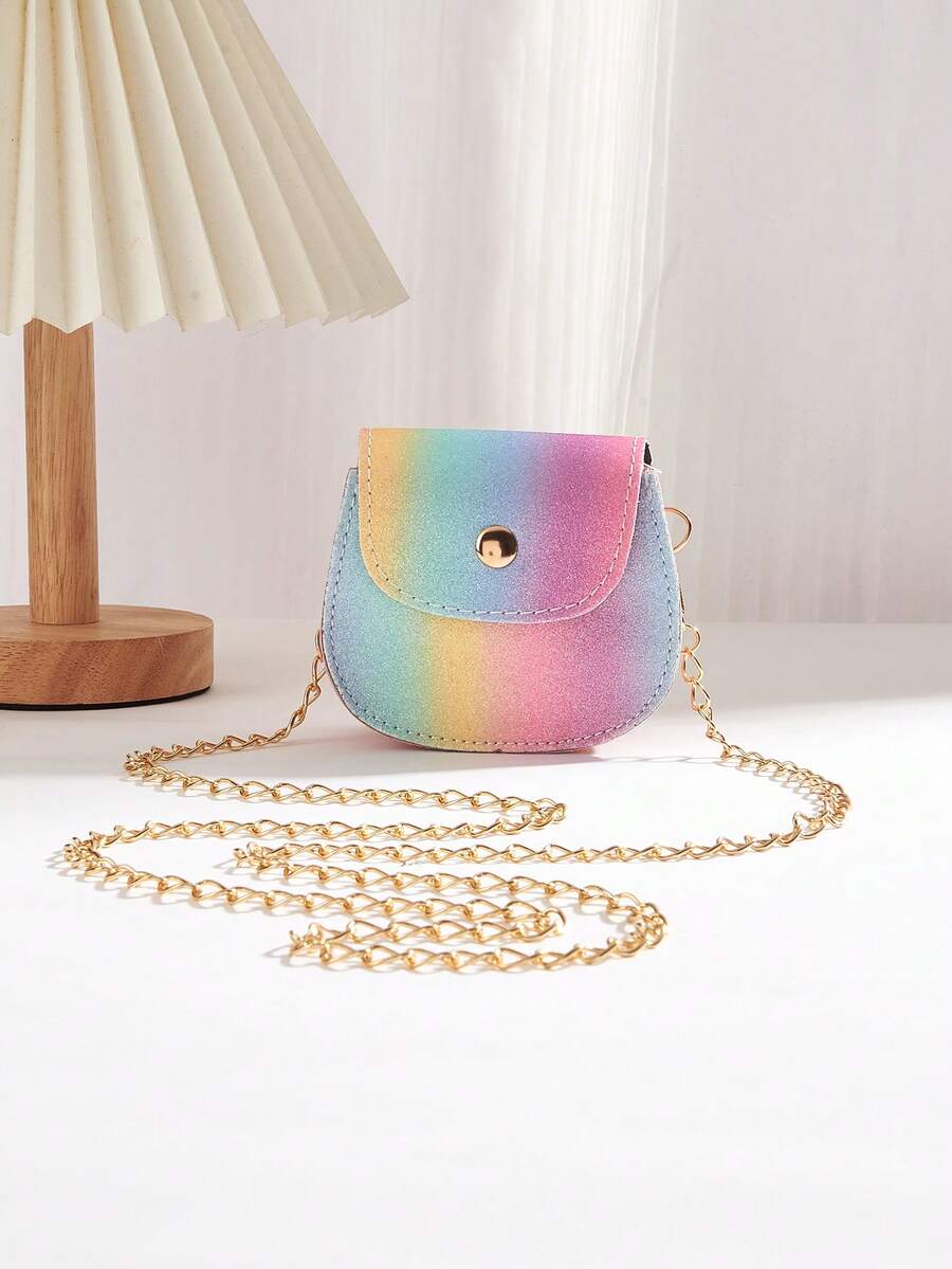 1pc Girls Mini Solid Color Crossbody Bag Set Including Lipstick Bag, Earphone Pouch, Coin Purse, Saddle Lipstick Shoulder Bag, Suitable For Daily Use, Ideal Gift