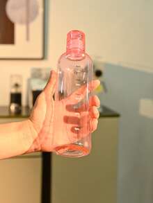 1pc 500ml Transparent Portable Outdoor Plastic Water Bottle,There Are Pink, Green, Blue, Black And White - Multicolor - View 14