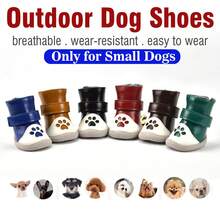 Buty dla małych psów, buty sportowe dla psów ze skóry PU, całoroczna, odporna na zużycie, antypoślizgowa podeszwa, odpowiednie dla pudli miniaturowych, chihuahua, pomeranianów, bichonów frise