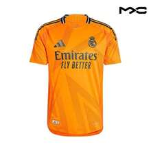 Real Madrid SS24 Away Authentic Brand Logo Fashion Short Sleeve Football Shirt Orange Tops Men - Multicolor - View 1