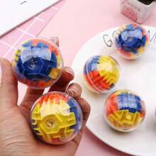 1 pezzo Giocattolo trasparente a sfera del labirinto 3D, gioco di decompressione di sfere rotanti - Allenano la coordinazione occhio-mano, l'attenzione e la resistenza, giocattolo antistress (colore casuale), regalo per Natale/Pasqua