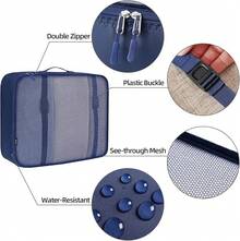 6/8/10 Set Packing Cubes For Travel Luggage Organizer - 10-navy - View 8
