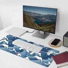 1 Large Blue Wave Gaming Mouse Pad, Available In 5 Sizes - Blue - View 9