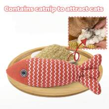 【猫玩具 狗玩具 鱼形 3色】宠物玩具 仿真亚麻鱼玩具 跨境货源 猫咪自玩玩具 猫薄荷耐咬逗猫棒 宠物用品