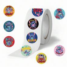 Disney Hot Sell 500pcs/Roll Disney Series Sticker Decorative Handbook Stickers Tape Computer Phone Cup Water Bottle Sticker Birthday Gift School Supplies, Back To School