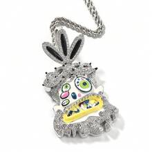 ICE HUE Colors Drop Oil Charms Hip Hop Fashion Pendant Men,Gift For Friend,With Zirconia - Yellow - View 5