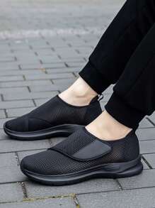 New Adjustable Hook And Loop Elderly Shoes, Middle-Aged & Elderly Parents Swollen Feet Shoes, Men's Extra Wide Shoes For Swollen Feet, Adjustable Strap Postoperative Recovery Shoes, Soft Bottom Lightweight Wide Toe Shoes For Parents (Recommend Ordering One Size Up)