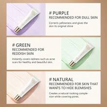 Zeesea 面部妆前乳霜模糊毛孔颜色校正妆前乳保湿亮肤 30g - 紫色 - 查看 5