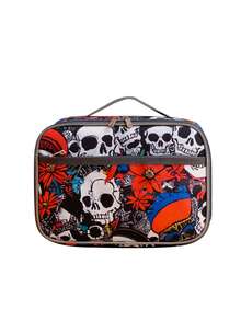 1 New Model Girl And Boy Nylon Material Various Cartoon Pattern Printed Lunch Handbag, Smooth Zipper Opening And Closing, Large Capacity, Fashionable And Cute, Daily Commuting To School Outing Light Storage Lunch Box Bag - A - View 14