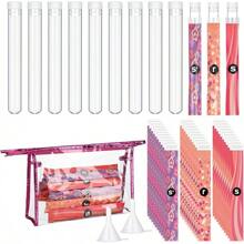 39 Pcs Tampon Set Includes 12 Reusable Plastic Tube Women Tube Containers Tampon 24 Self Adhesive Wrappers 1 PVC 2 Hopper ‌ S Cruise Event(Stylish Style)