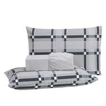 3 Piece Percale 100% Cotton Bed Sheet Set - CL08 - 查看 2