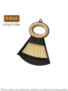 1 Set Wooden Mini Broom And Dustpan Set, Desktop Cleaning Brush Broom, Small Dustpan And Trash Scoop, For Cleaning Up Pet Litter, Spilled Pet Food, And Hair/Crumbs On Sofa Or Bed