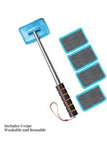 1pc/3pcs/5pcs Windshield Cleaning Tool Set - Extendable & Detachable Handle, Microfiber Cloth Car Glass Cleaning Brush, Car Windshield Squeegee, Suitable For Auto Detailing, Windshield, Truck, SUV, RV And Home Windows, Car Cleaning Kit, Car Glass Cleaner, Windshield Cleaner