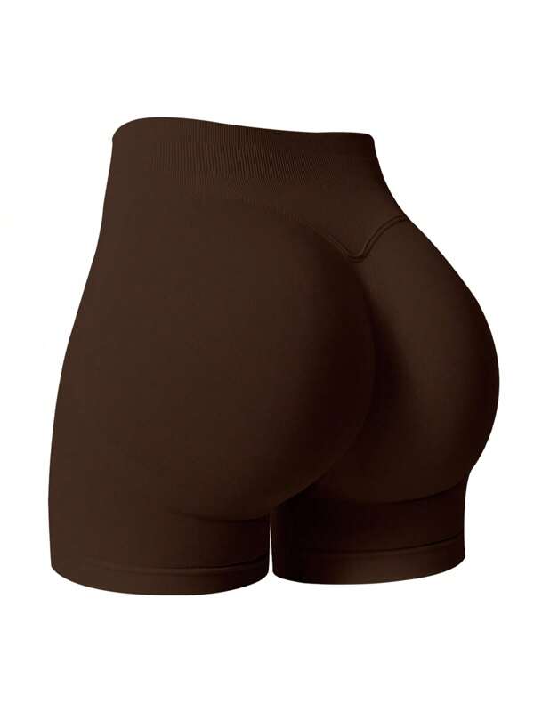 NcmRyu Pantalones cortos ajustados de unicolor para mujer para entrenamiento y correr