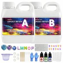 Transparent Epoxy Resin Kit - 20ml/50ml/100ml/250ml/500ml, New Formula, Strong Anti-Yellowing, Suitable For DIY Crafts, Jewelry Making & Mold, Easy 1:1 Mixing Ratio - Epoxy Resin - View 1