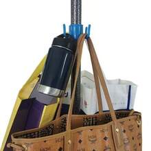 1 Peça Gancho Preto Antiderrapante para Guarda-Sol de Praia - Material de PC Durável, Design com 6 Ganchos para Toalhas, Garrafas, Óculos de Moda, Chapéus e Bolsas - Ótimo para Acampamento ao Ar Livre, Viagens à Praia e Dias Ensolarados, Acessórios de Praia | Suporte de Copo de Segurança | Ganchos de Guarda-Sol Resistentes