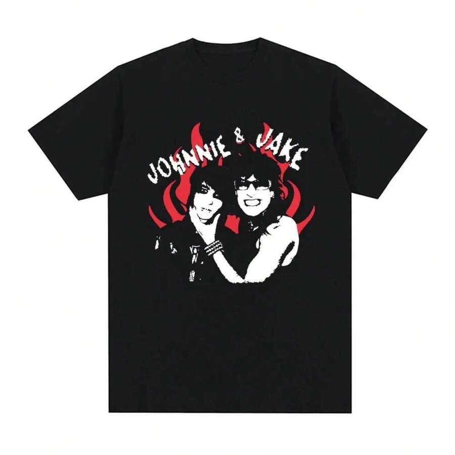 Jake Webber Johnnie Guilbert T Shirts Men Women Clothing Fashion Vintage T-Shirt Oversized Short Sleeve T-Shirts 70206 - màu đen - Xem 1