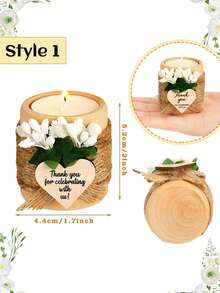 Chân nến gỗ tùy chỉnh, Nến cưới tròn tùy chỉnh, Chân nến trà bằng gỗ, Quà tặng đám cưới, Tinh tế và lãng mạn, Đa chức năng, Trang trí, Có thể tùy chỉnh, Độc đáo, Thích hợp làm quà tặng cho bố, mẹ, gia đình, bạn bè, Có thể sử dụng trong phòng trà, nhà, vườn, văn phòng, kỷ niệm, Ngày Valentine, tân gia và các dịp khác, Tình yêu vĩnh cửu, Trang trí phòng khách - Nhiều màu - Xem 8