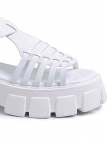 Chunky Platform Sandals – Style And Guaranteed Comfort - White - View 2