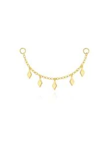 1Pc Chain Accessories 925 Sterling Silver Earring For Women Vintage Geometric Chain Minimalist Gift For Her Wedding Party Fine Jewelry