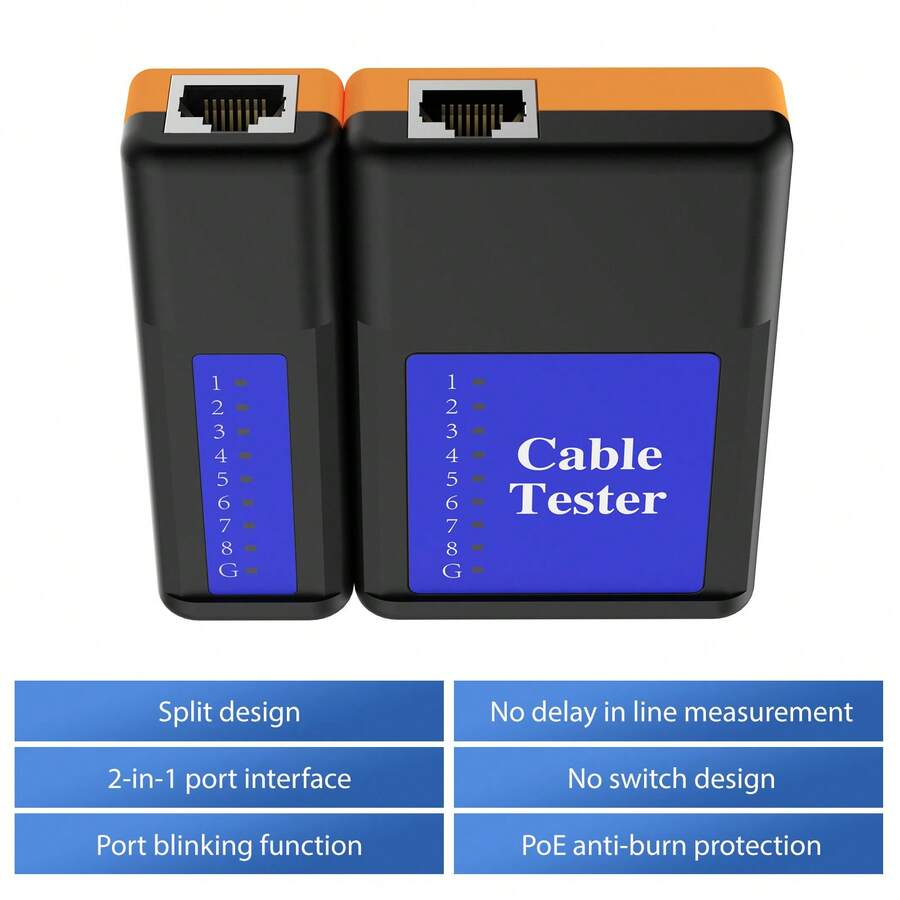 Network Cable Tester Telephone & Continuity Tester Ethernet Cable ...