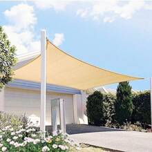 Vela cuadrada de toldo/toldo para terraza exterior, gruesa, de tela de poliéster Oxford impermeable y resistente a los rayos UV
