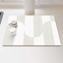 1 pezzo di tappetino per lavaggio e asciugatura semplice e stampato, super assorbente, decorazione da tavolo, tappetino assorbente per lavandino, asciugatura rapida, lavabile, pieghevole e a prova di muffa.