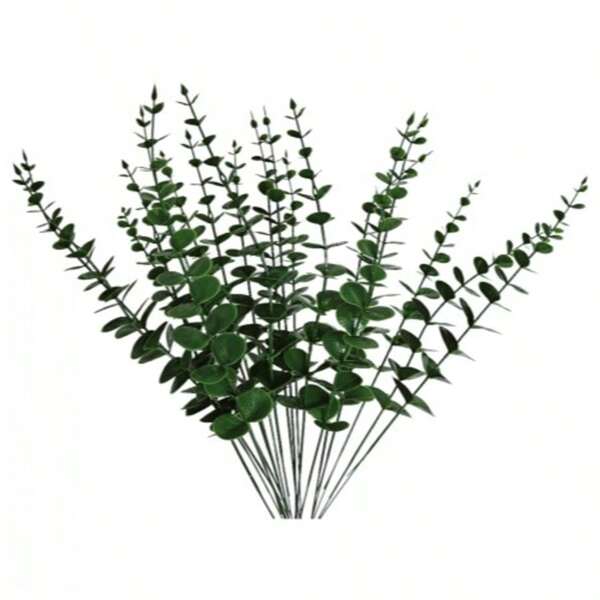 30/70pcs Eucalyptus Stem Artificial Plants Imitation Eucalyptus Branches Imitation Eucalyptus Stems For Wedding Bouquet Home Decoration, Spring And Summer Decoration, Suitable For Easter, Mother's Day Decoration, Room Decoration, Wedding Decoration Party, Scene Decoration, Home Decoration