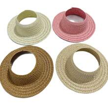 Super Cute Mini Straw Hat Doll Pet Open Top Cute Small Hat - Multicolor - View 3